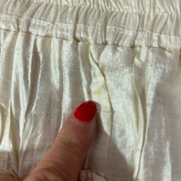 Sandy Starkman Skirt Set Womens 1X White 100% Silk Beaded 3 Piece Vintage - Picture 11 of 16